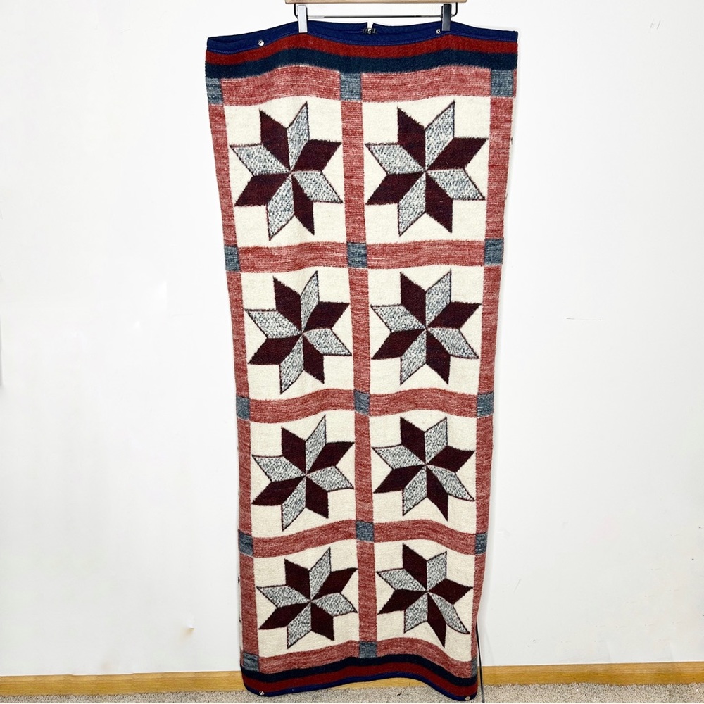 Vintage Biederlack of America Cuddle Wrap Blanket Zip Snap Boho U.S.A. - Picture 2 of 4